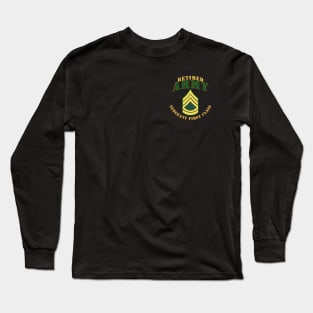 POCKET - ARMY -  SFC - Retired Long Sleeve T-Shirt